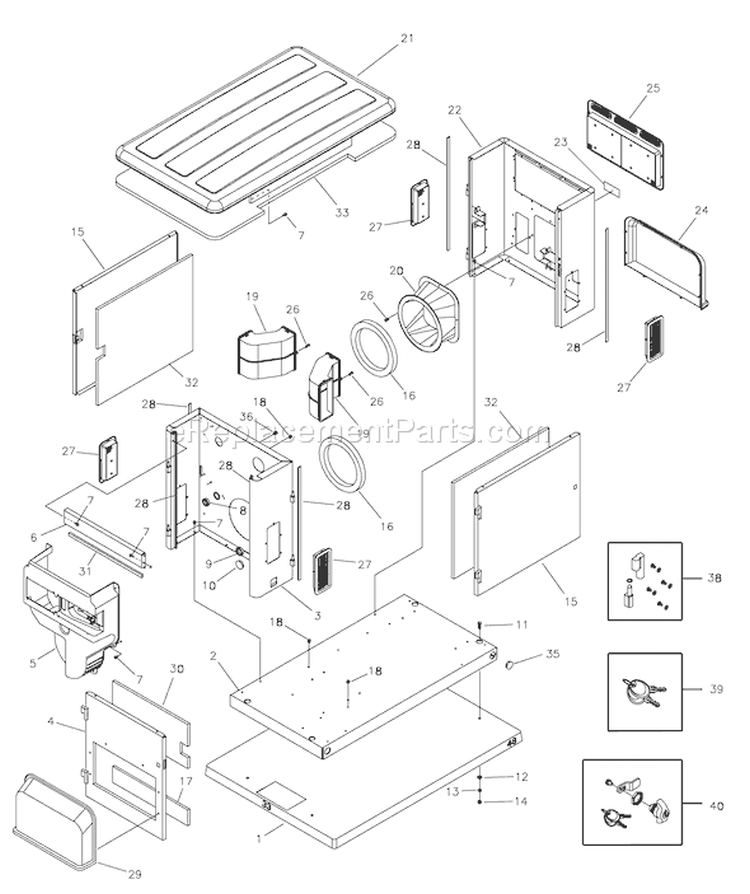 Page C Diagram and Parts List for 040212-1  Briggs and Stratton Generator